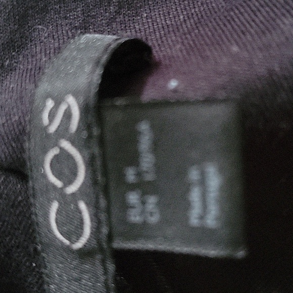 Cos black puff large sleeve dress size M - Picture 5 of 10